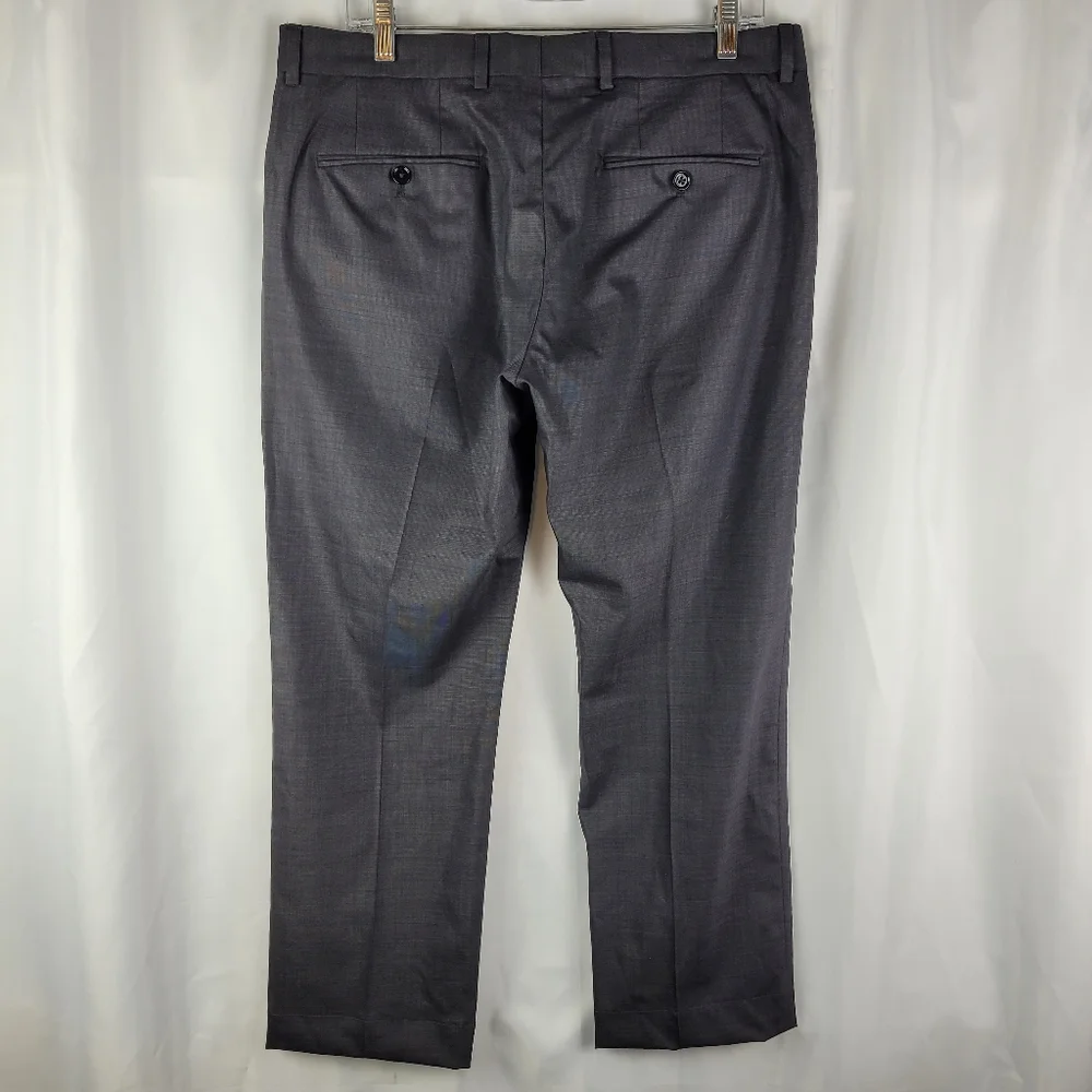 Express Gray Wool Stretch Photographer Trouser Pants Men Size 33 Tailored Inseam